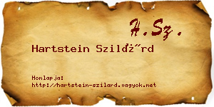 Hartstein Szilárd névjegykártya